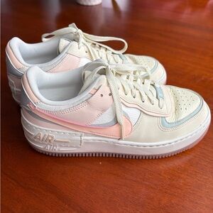 Nike Air Force 1 Cream and Pastel Sneakers